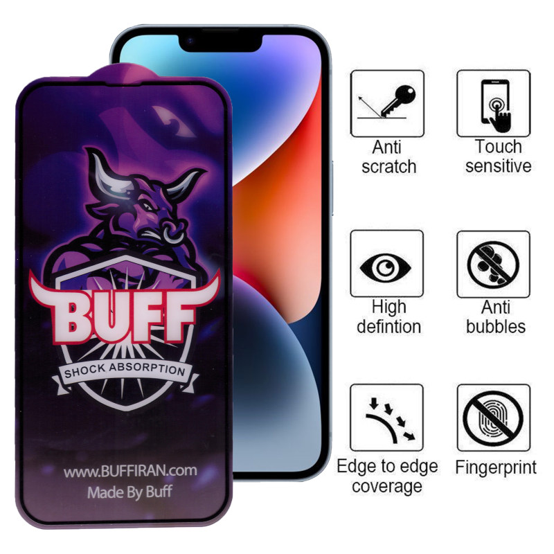 گلس گوشی اپل iPhone 14 Plus بوف مدل 5D Buffer - Buff 5D Buffer IPhone 14 Plus Screen Protector