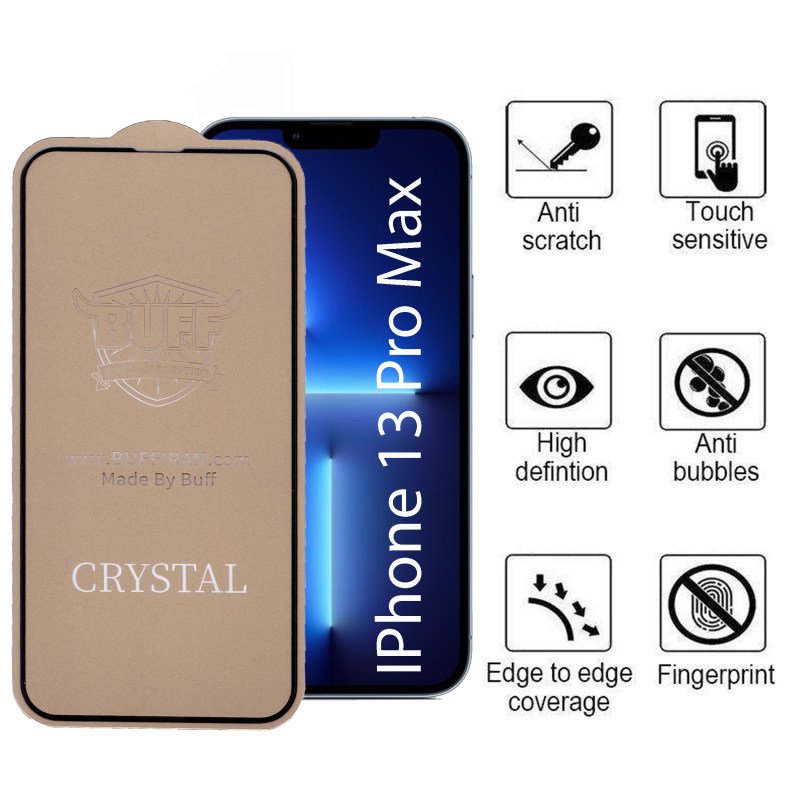 گلس گوشی اپل iPhone 13 Pro Max بوف 5D مدل Cry - Buff 5D Cry IPhone 13 Pro Max Screen Protector