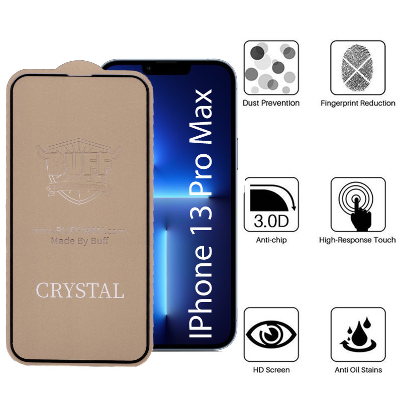 گلس گوشی اپل iPhone 13 Pro Max بوف 5D مدل Cry - Buff 5D Cry IPhone 13 Pro Max Screen Protector