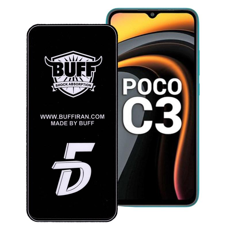 گلس گوشی شیائومی Poco C3 بوف مدل F33 5D - Buff F33 5D Xiaomi POCO C3 Glass Screen Protector