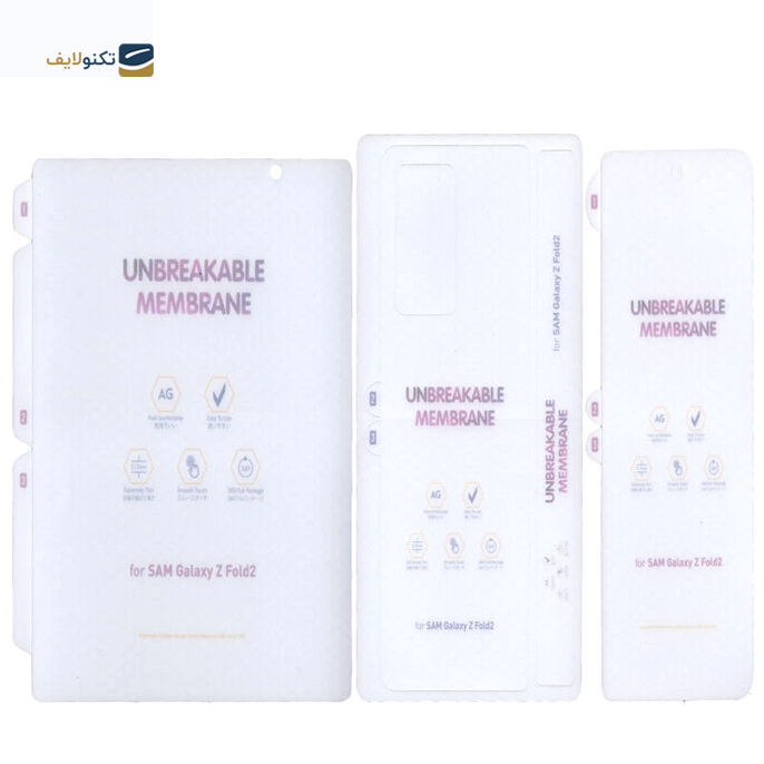محافظ صفحه نمایش و پشت گوشی سامسونگ Galaxy Z Fold3 بوف مدل HgM15 - Buff HgM15 Samsung Galaxy Z Fold3 Screen and Bcak Glass Protector
