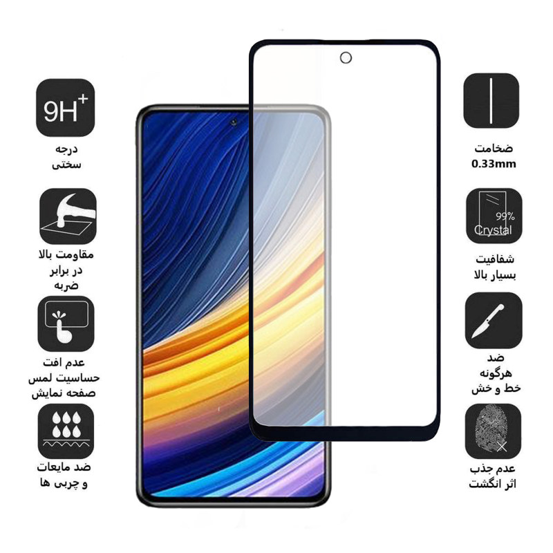 گلس گوشی شیائومی پوکو X3 پرو بوف مات مدل Fm33 - Buff matte Fm33 Poco X3 Pro Screen Protector