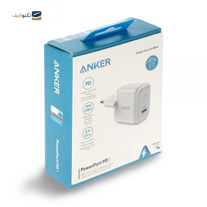 شارژر دیواری انکر مدل PD1 B2019LD3 به همراه کابل تایپ سی - Anker B2019LD3 Wall Charger with type-C Cable