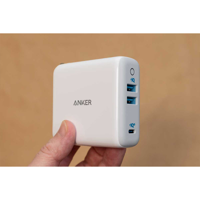 شارژر دیواری انکر 65 وات مدل POWERPORT III 3PORT 65W A2033H21 - Anker POWERPORT III 3PORT 65W A2033H21 Wall Charger