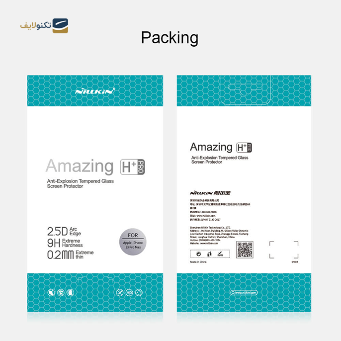  محافظ صفحه نمایش نیلکین مدل Amazing H Plus Pro مناسب برای گوشی iPhone 13 Pro Max - Nillkin Amazing H+ Pro tempered glass screen protector for Apple iPhone 13 Pro Max