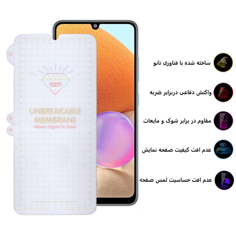 گلس گوشی سامسونگ Galaxy A32 4G/A50/A30/M20 بوف مدل Hydrogel - Buff Hydrogel Samsung Galaxy A32 4G/A50/A30/M20 Glass Screen Protector