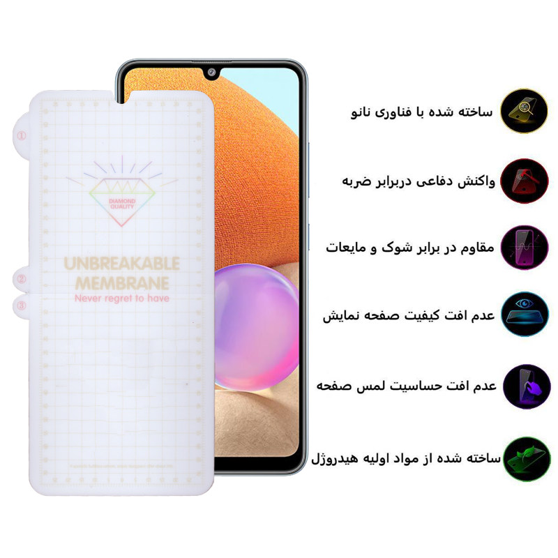 گلس گوشی سامسونگ Galaxy A32 4G/A50/A30/M20 بوف مدل Hydrogel - Buff Hydrogel Samsung Galaxy A32 4G/A50/A30/M20 Glass Screen Protector
