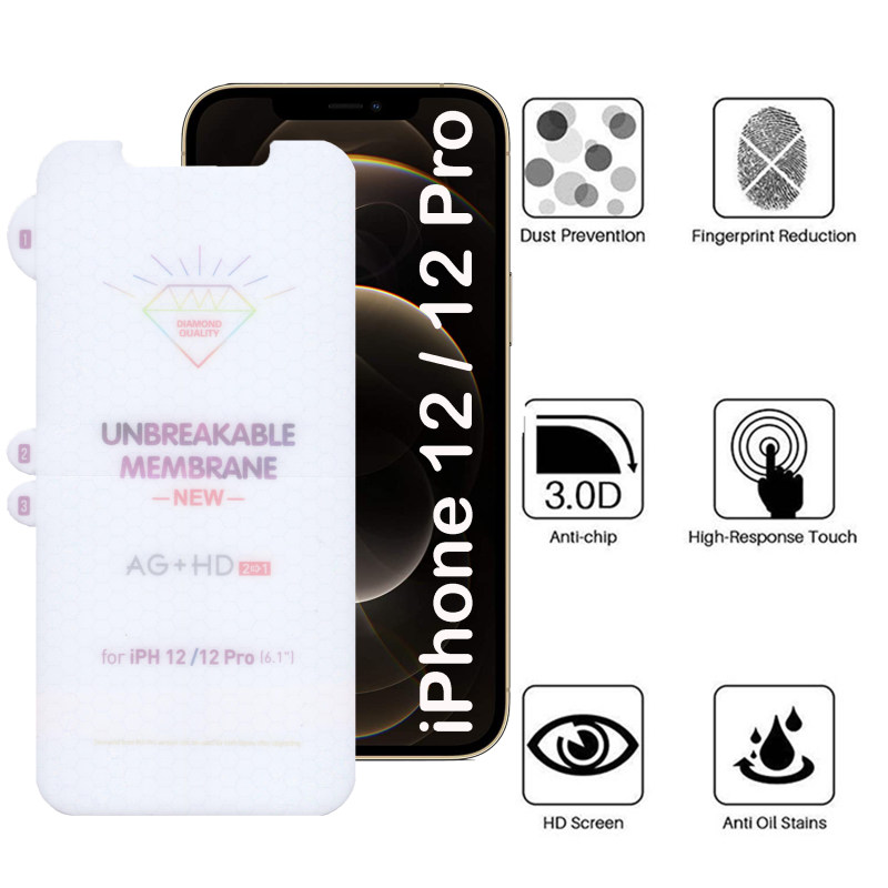 گلس گوشی اپل iPhone 12 / 12 Pro بوف مدل Hydrogel-Double - Buff Hydrogel-Double Apple iPhone 12 / 12 Pro Glass Screen Protector