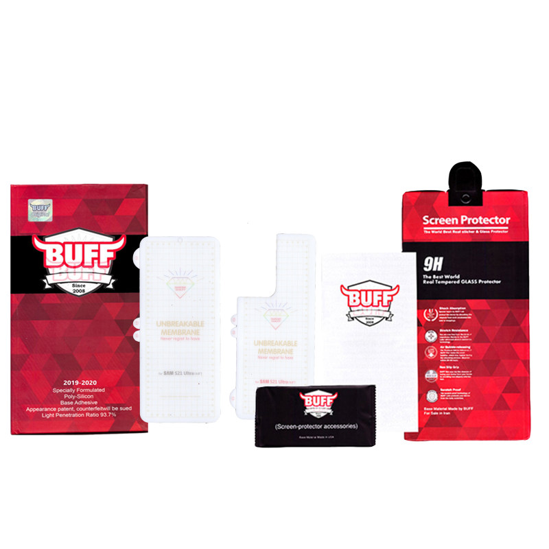 محافظ صفحه نمایش و پشت گوشی سامسونگ گلکسی S21 Ultra بوف مدل Hg01 - Buff Hg01 Samsung Galaxy S21 Ultra Screen Protector