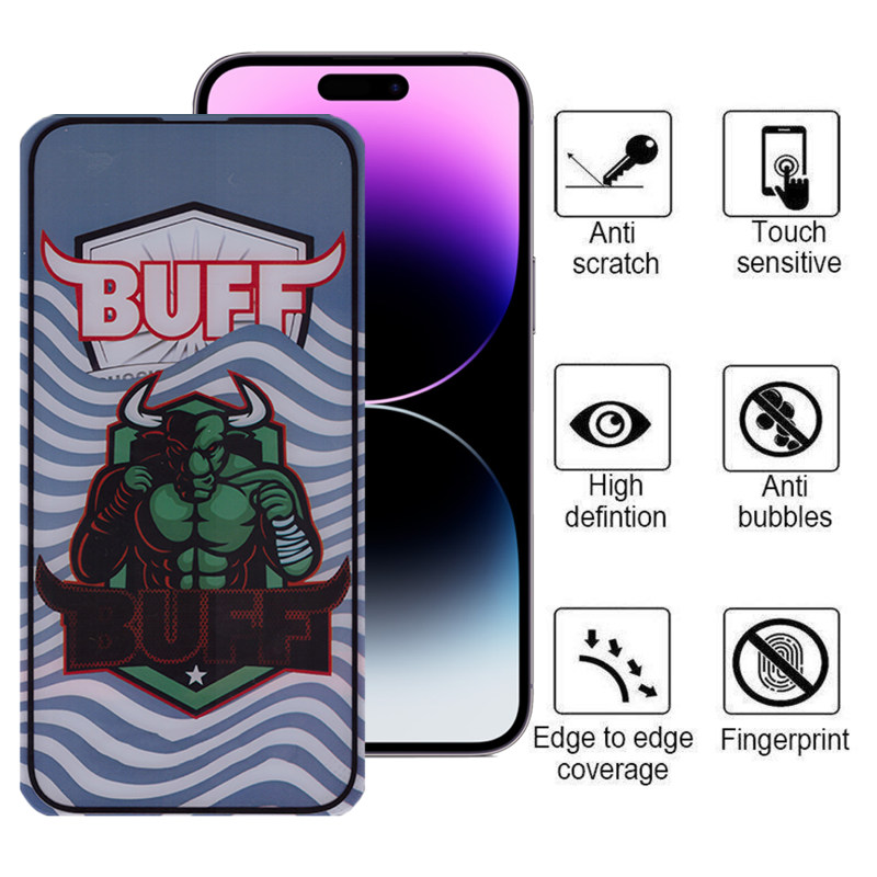 گلس گوشی اپل iPhone 14 Pro Max بوف مدل 5D Super Power - Buff 5D Super Power Apple iPhone 14 Pro Max Screen Protector