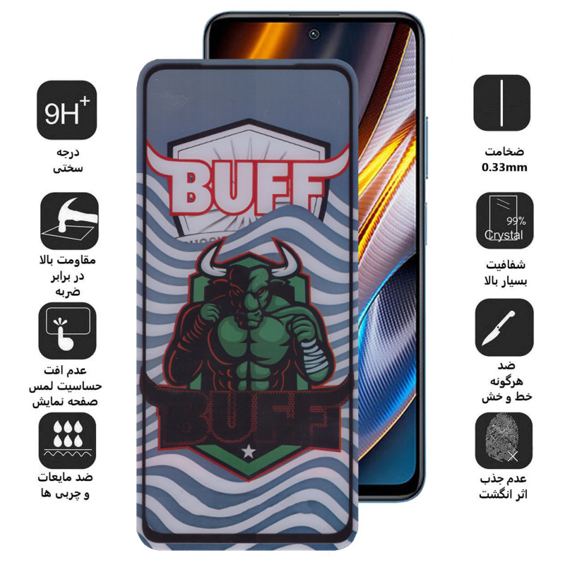 گلس گوشی شیائومی Redmi Note 11T Pro/Note 11T Pro Plus/Poco X4 GT 5G/K50i 5G بوف 5D مدل Super Power - Buff 5D Super Power Redmi Note 11T Pro/Note 11T Pro Plus/Poco X4 GT 5G/K50i 5G Screen Protector