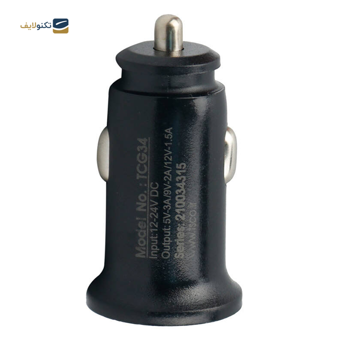 شارژر فندکی تسکو مدل TCG 34 3A QC3 - TSCO TCG 34 3A QC3 Car Charger