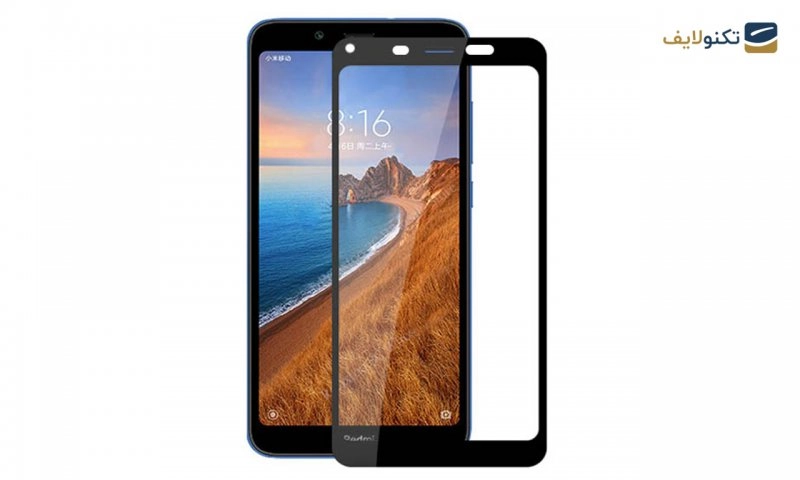 محافظ صفحه شیشه ای تمام چسب مناسب برای گوشی شیائومی Redmi 7A - 