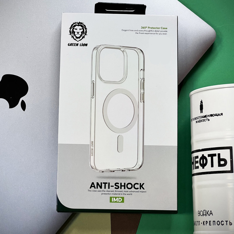 کاور گوشی اپل iPhone 13 / 14 گرین مدل Anti-Shock Magsafe  - Green Lion Anti-Shock Magsafe cover for iPhone 13 / 14