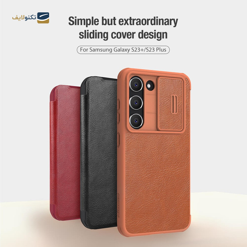 کیف کلاسوری گوشی سامسونگ Galaxy S23 Plus نیلکین مدل Qin Pro Leather Case - Nillkin Qin Pro Leather Case for Galaxy S23 Plus