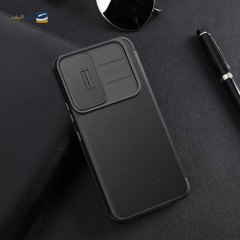 کیف کلاسوری گوشی سامسونگ Galaxy S23 Plus نیلکین مدل Qin Pro Plain Cloth - Nillkin Qin Pro Plain Cloth Cover For Galaxy S23 Plus