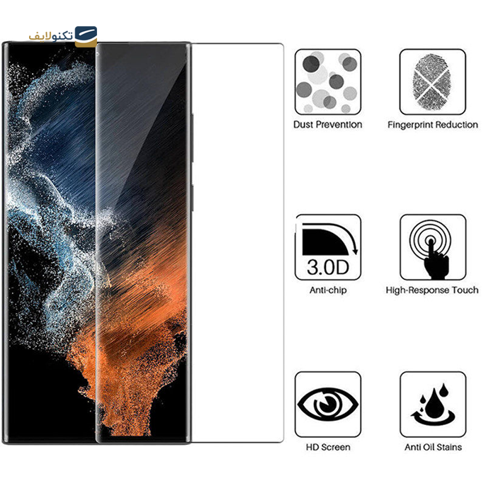  محافظ صفحه نمایش اپیکوی مدل Anti-Static مناسب برای گوشی موبایل سامسونگ Galaxy S22 Ultra 5G - Epicoy Anti-Static Screen Glass Protector For Samsung Galaxy S22 Ultra 5G