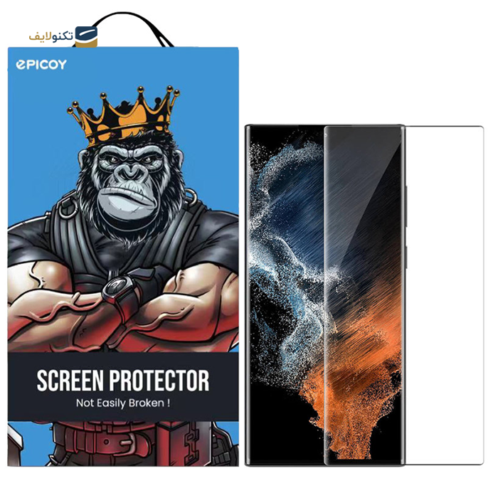  محافظ صفحه نمایش اپیکوی مدل Anti-Static مناسب برای گوشی موبایل سامسونگ Galaxy S22 Ultra 5G - Epicoy Anti-Static Screen Glass Protector For Samsung Galaxy S22 Ultra 5G