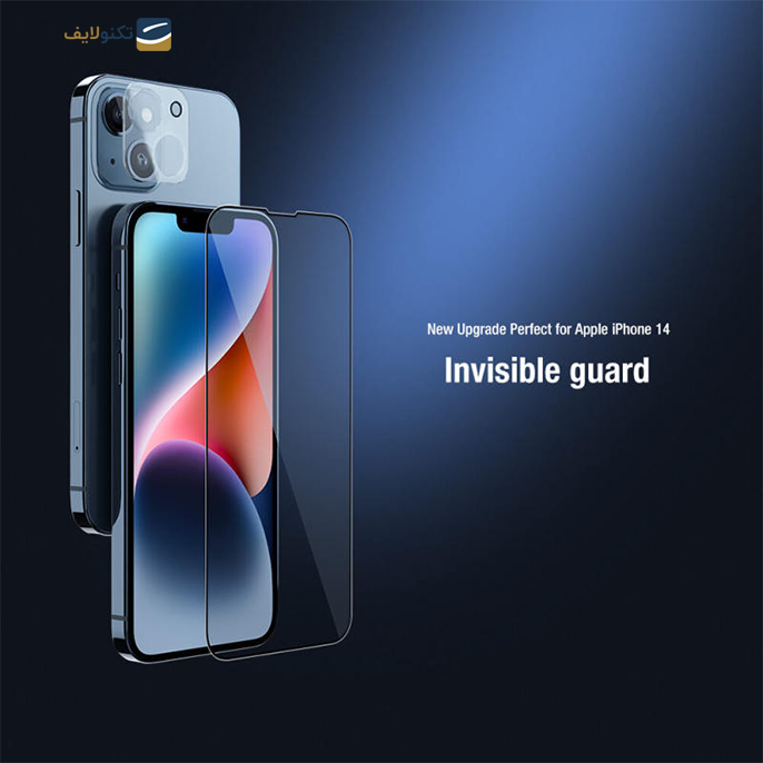  محافظ صفحه نمایش نیلکین مدل Amazing 2-in-1 HD مناسب برای گوشی  iPhone 14 plus به همراه محافظ لنز دوربین - Amazing 2-in-1 HD full screen tempered glass screen protector for Apple iPhone 14 plus
