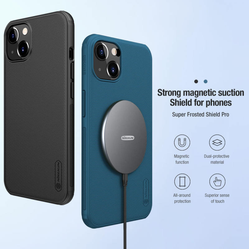 کاور گوشی اپل iPhone 13 - 14 نیلکین مدل Frosted Shield Pro Magnetic - Nillkin Frosted Shield Pro Magnetic cover for iPhone 13 - 14