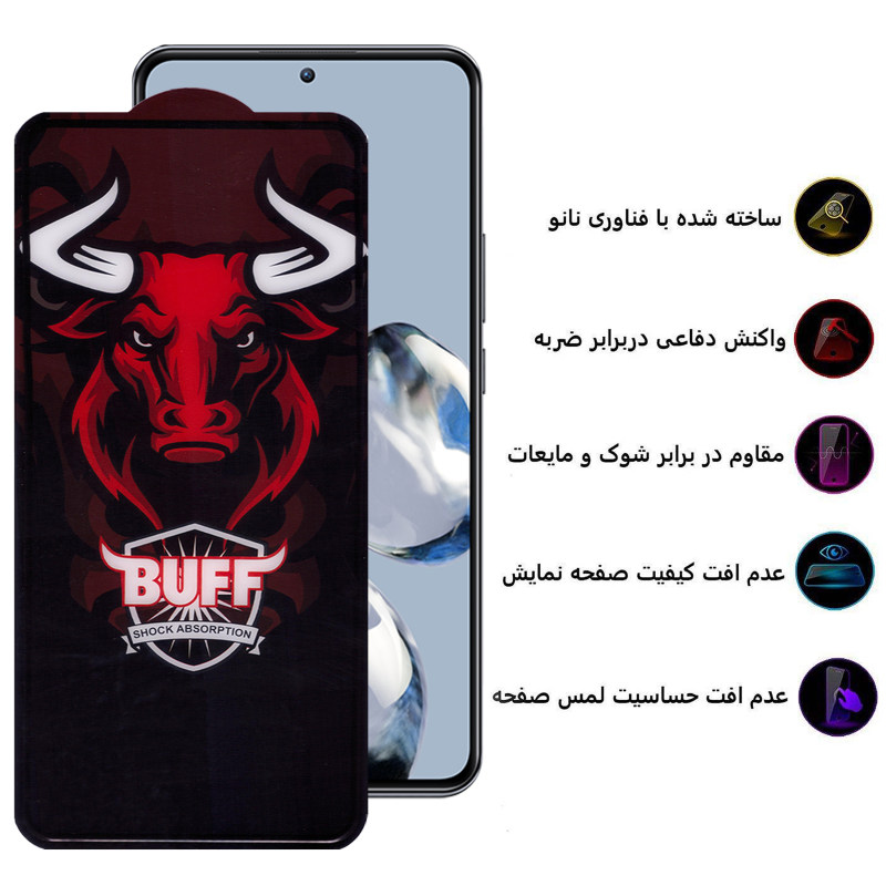 محافظ صفحه نمایش سرامیکی گوشی شیائومی ردمی Redmi K50 Ultra / 12T / 12T Pro بوف مدل CRM-Pro - Buff CRM-Pro Xiaomi Redmi K50 Ultra / 12T / 12T Pro Ceramic Screen Protector