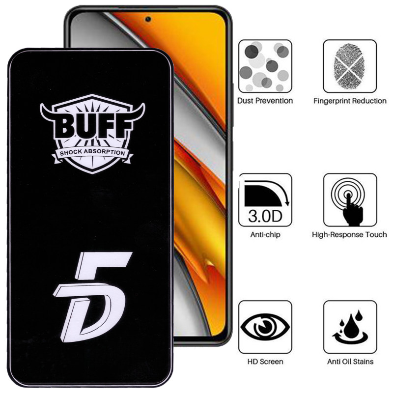 گلس گوشی شیائومی K40/K40 Pro /K40 Pro Plus/Poco F3 / 11i / K30 /Poco X2 / X3/ X3 NFC / X3 Pro /10T Lite 5G / 10T 5G / 10T Pro 5G بوف مدل F33 5D - Buff F33 5D Xiaomi K40/K40 Pro/K40 Pro Plus/Poco F3/11i/K30/Poco X2/Poco X3/X3 NFC/X3 Pro/Mi 10T Lite 5G/Mi 10T 5G/Mi 10T Pro 5G Glass Screen Protector