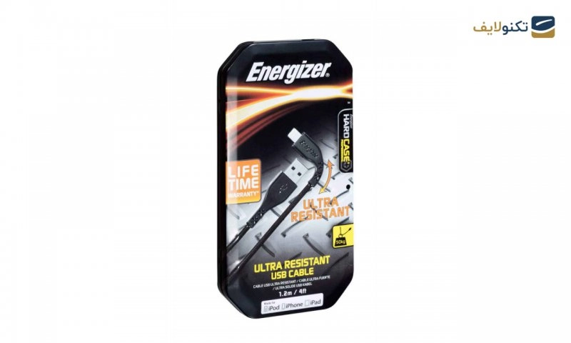 کابل لایتنینگ انرجایزر مدل LW با طول 1.2 متر - ENERGIZER LW Lightning 1.2m BLACK