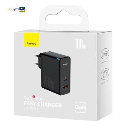 شارژر دیواری باسئوس مدل GaN5 Pro 100W CCGP090201 توان 60 وات  - Baseus GaN5 Pro 100W CCGP090201 wall charger
