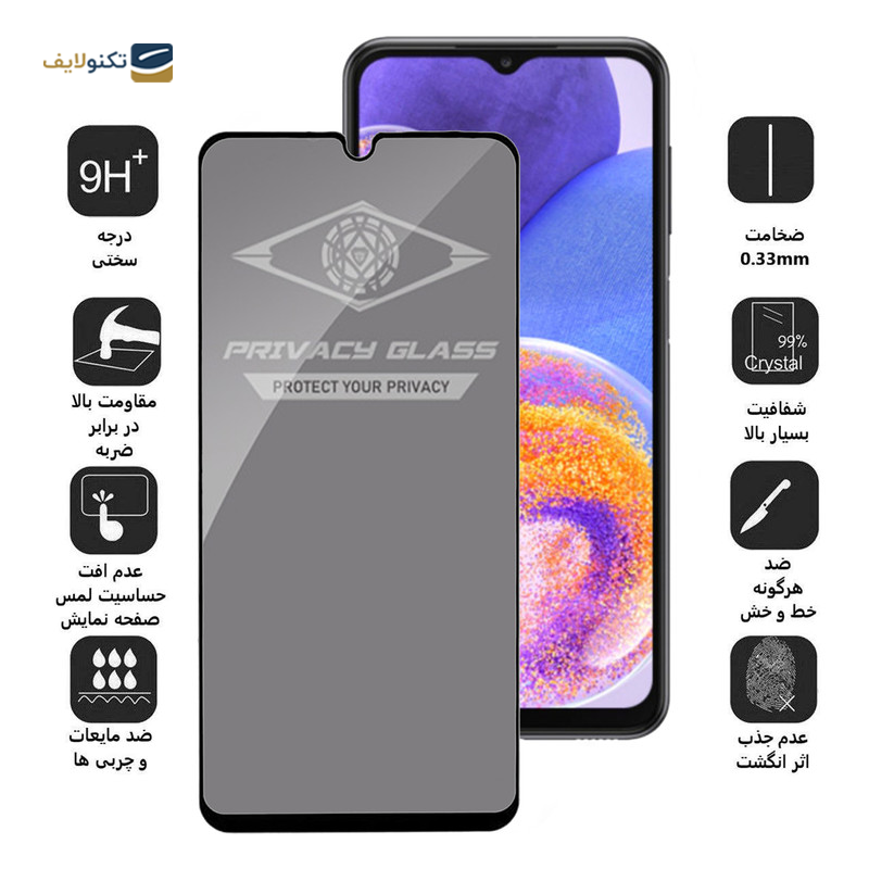 گلس گوشی سامسونگ  گلکسی A23 4G /A23 5G /A13 4G /A13 5G /A12 اپیکوی مدل PvSight  - Epicoy PvSight samsung Galaxy A23 4G /A23 5G /A13 4G /A13 5G /A12 Screen Protector