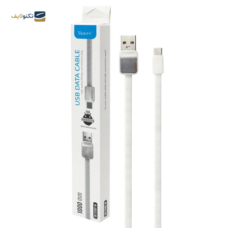 کابل تایپ سی وریتی مدل CB3126T طول 1 متر - Verity CB3126T USB to USB-C cable 1m