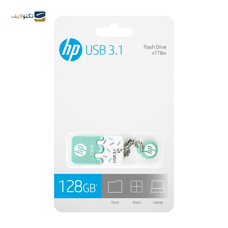 فلش مموری اچ پی مدل x778w USB3.1 ظرفیت 128 گیگابایت - HP x778w USB3.1 Flash Memory - 128GB