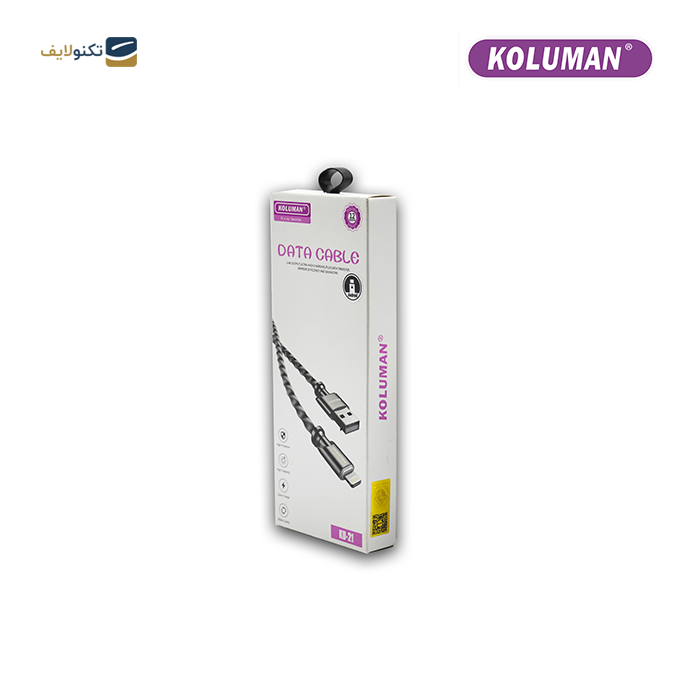  کابل تبدیل USB به MICRO USB کلومن مدل KD-21 - KOLUMAN KD-21 USB TO MICRO USB CHARGE AND SYNC DATA CABLE