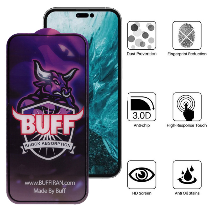 گلس گوشی اپل iPhone 14 Pro Max بوف مدل 5D - Buff 5D Iphone 14 Pro Max Screen Protector