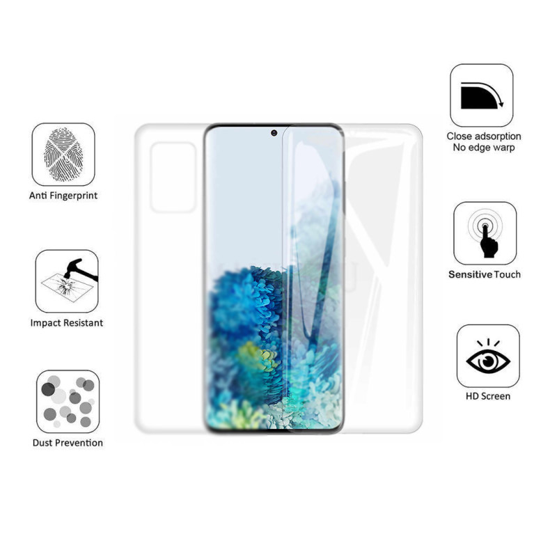 محافظ صفحه نمایش و پشت گوشی سامسونگ Galaxy S20 بوف مدل HgM15 - Buff HgM15 Galaxy S20 Screen and back Protector
