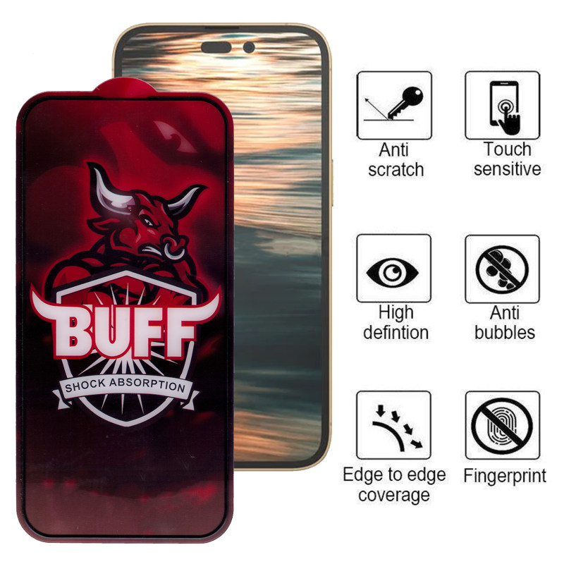 گلس گوشی اپل iPhone 14 Pro بوف مدل Crystal Pro - Buff Crystal  Iphone 14 Pro Screen Protector