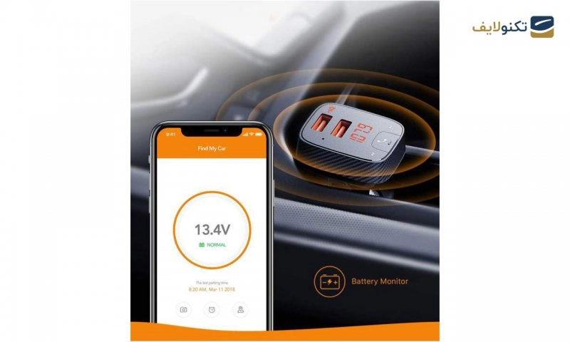 شارژر فندکی انکر مدل Roav SmartCharge F2 Bluetooth - Anker Roav SmartCharge F2 Bluetooth