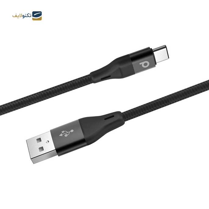 کابل تبدیل USB-A به USB-C پرودو مدل PD-ACBR22 طول 2.2 متر - PORODO Safe Braided Type-C Cable 2.2M (Aluminum)