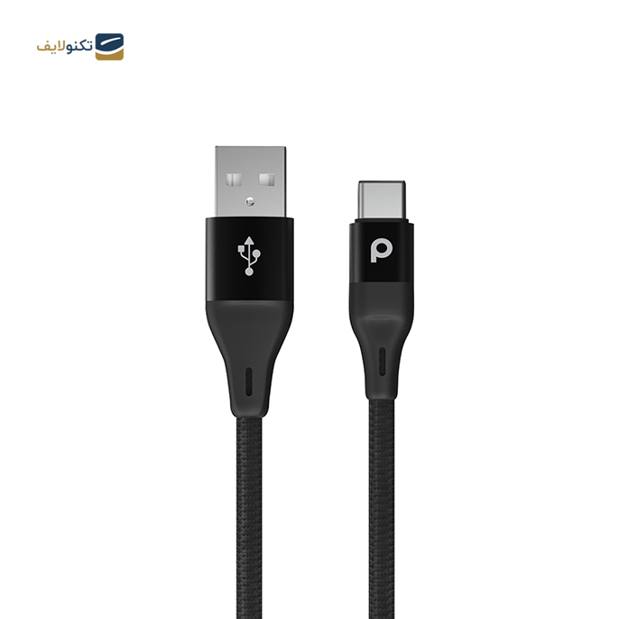 کابل تبدیل USB-A به USB-C پرودو مدل PD-ACBR22 طول 2.2 متر - PORODO Safe Braided Type-C Cable 2.2M (Aluminum)