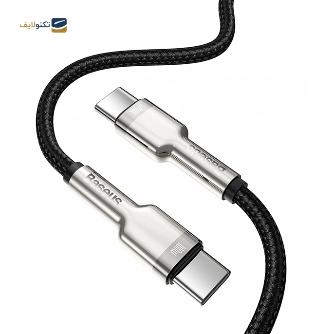 کابل تبدیل USB-C به USB-C باسئوس مدل CATJK-C01 طول 1 متر - Baseus Cafule Series Metal Data Cable Type-C to Type-C 100W 1m