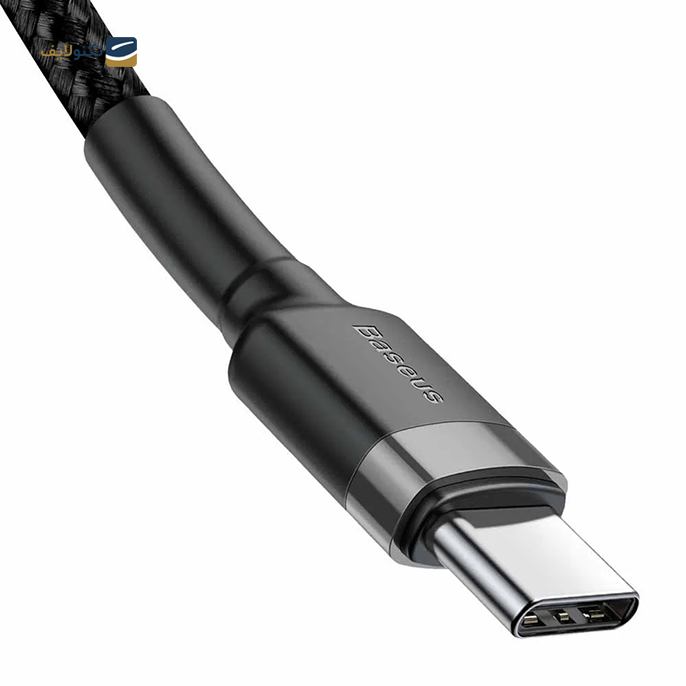 کابل تبدیل USB-C به USB-C باسئوس مدل CATKLF-HG1 طول 2 متر - Baseus Cafule Type-C PD2.0 60W flash charging data line (20V 3A) 2m Gray+Black