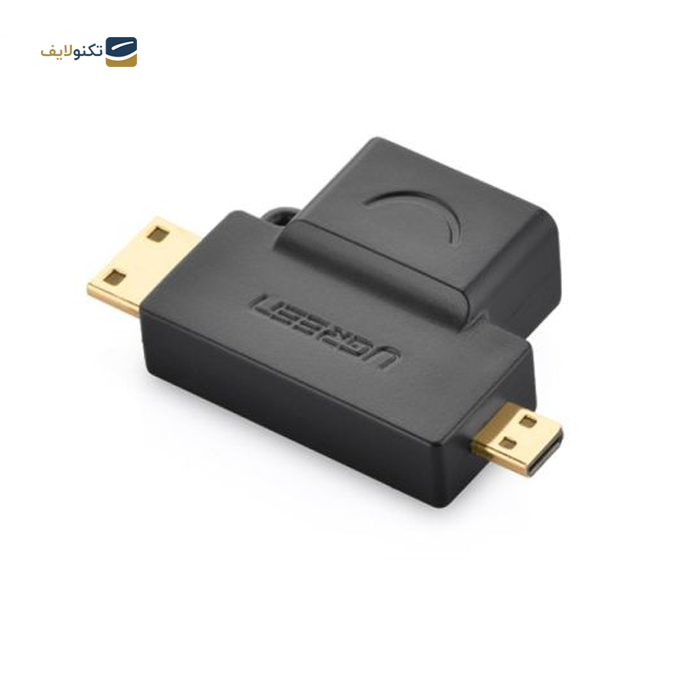 مبدل Micro HDMI و Mini HDMI به HDMI یوگرین مدل 20144 - UGREEN Micro HDMI + Mini HDMI Male to HDMI Female Adapter