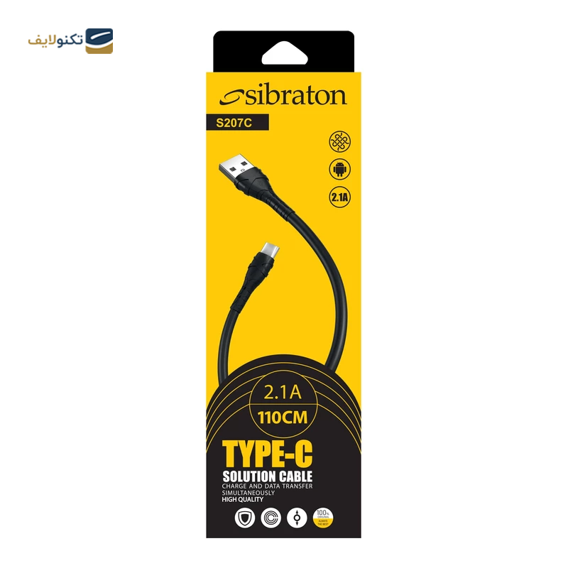 کابل تایپ سی سیبراتون مدل S207C طول 1.1 متر - Sibraton S207C Lithning Cable