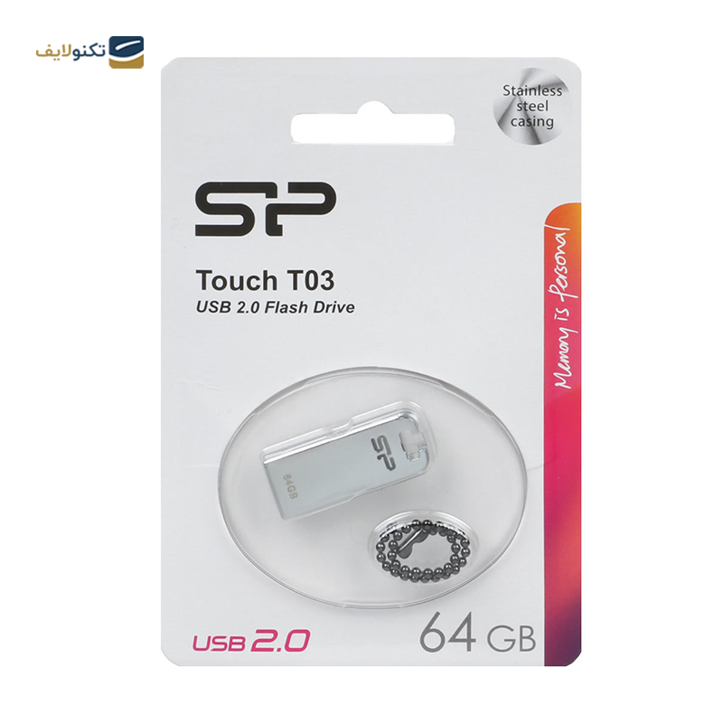 فلش مموری سیلیکون پاور مدل Touch T03 ظرفیت 64 گیگابایت - Silicon Power Touch T03 Flash Memory 64GB