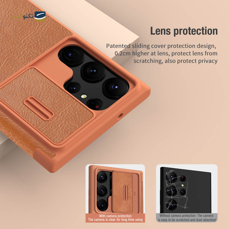 کیف کلاسوری گوشی سامسونگ Galaxy S23 Ultra نیلکین مدل Qin Pro Leather Case - Nillkin Qin Pro Series Leather Case For Samsung Galaxy S23 Ultra