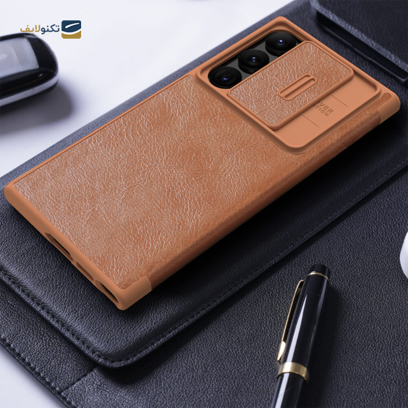 کیف کلاسوری گوشی سامسونگ Galaxy S23 Ultra نیلکین مدل Qin Pro Leather Case - Nillkin Qin Pro Series Leather Case For Samsung Galaxy S23 Ultra