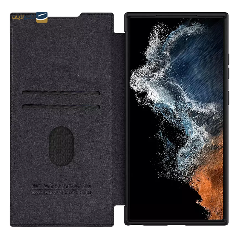 کیف کلاسوری گوشی سامسونگ Galaxy S23 Ultra نیلکین مدل Qin Pro Leather Case - Nillkin Qin Pro Series Leather Case For Samsung Galaxy S23 Ultra