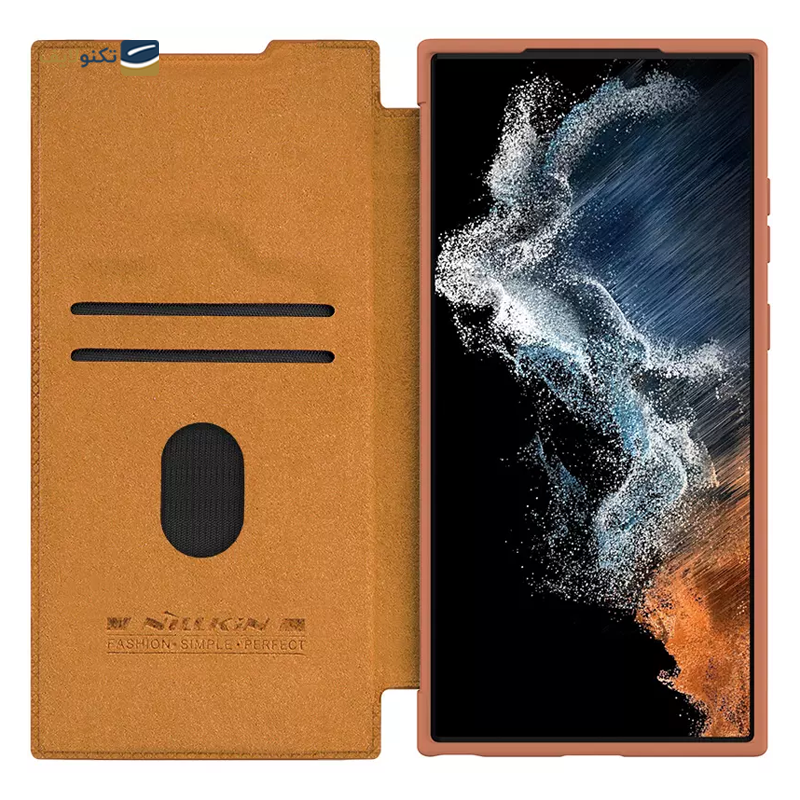 کیف کلاسوری گوشی سامسونگ Galaxy S23 Ultra نیلکین مدل Qin Pro Leather Case - Nillkin Qin Pro Series Leather Case For Samsung Galaxy S23 Ultra