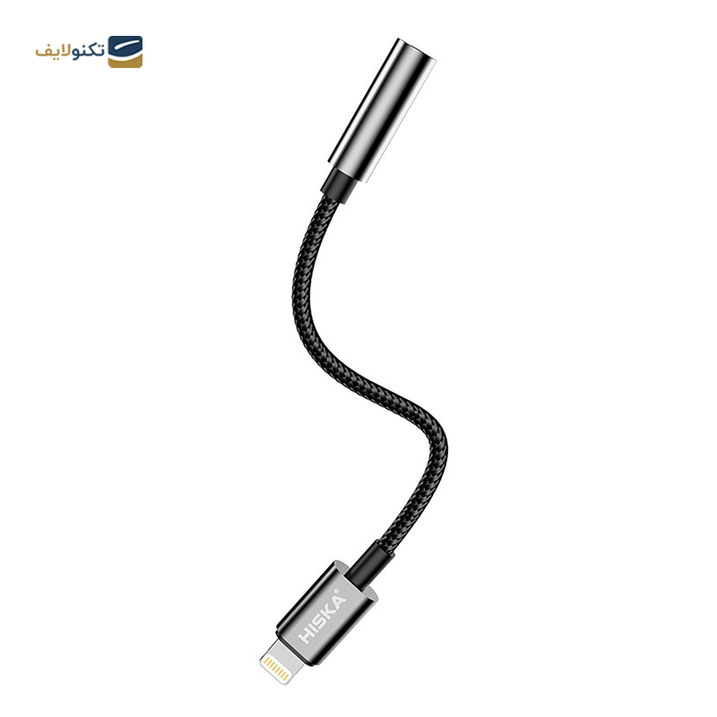 کابل لایتنینگ به AUX هیسکا مدل W24 طول 10 سانتی متر - Hiska W24 Lightning to AUX Cable 10cm