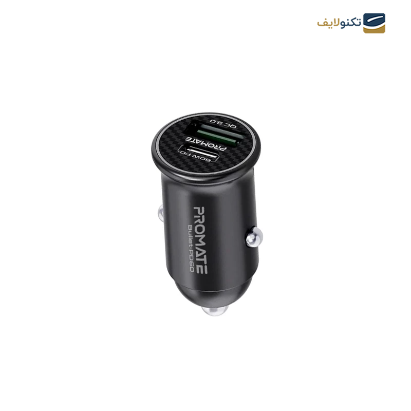 شارژر فندکی پرومیت مدل Bullet-PD60 - PROMATE Bullet-PD60 Car Charger