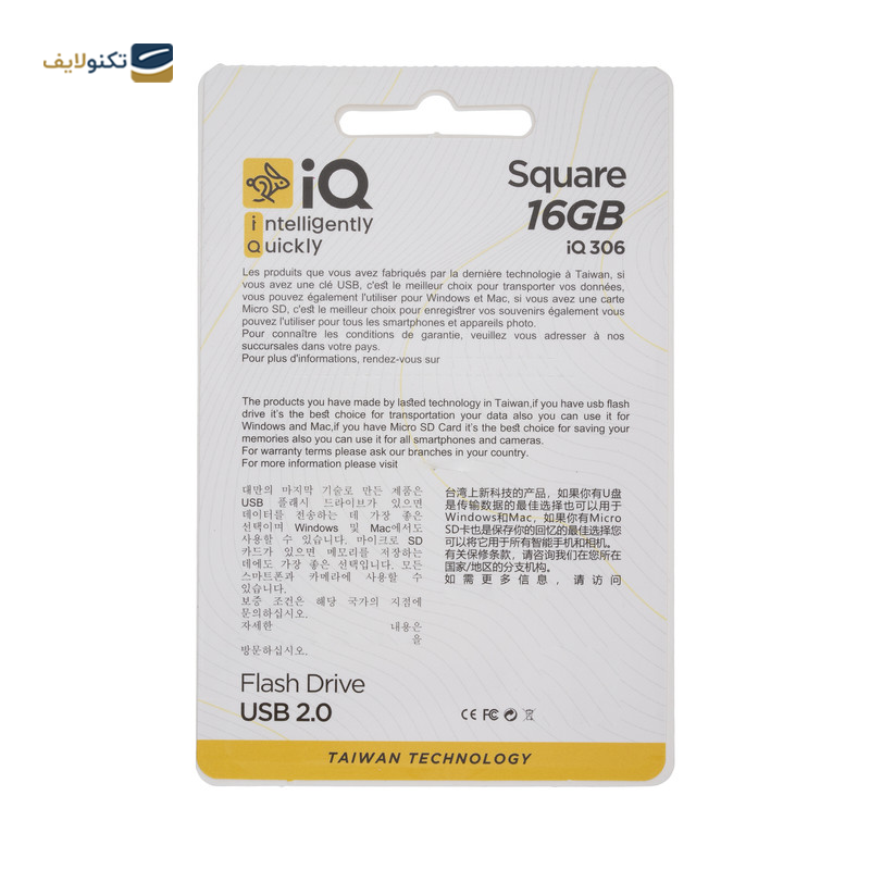 فلش مموری آی کیو مدل Square IQ306 ظرفیت 16 گیگابایت - IQ Square IQ306 Flash Memory - 16GB